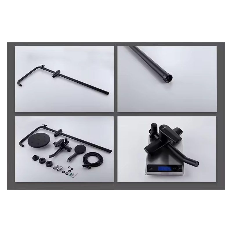 Thermostatic Wall Mounted Waterfall Faucet Sets Concealed Rain Shower Mixer With Shower Head